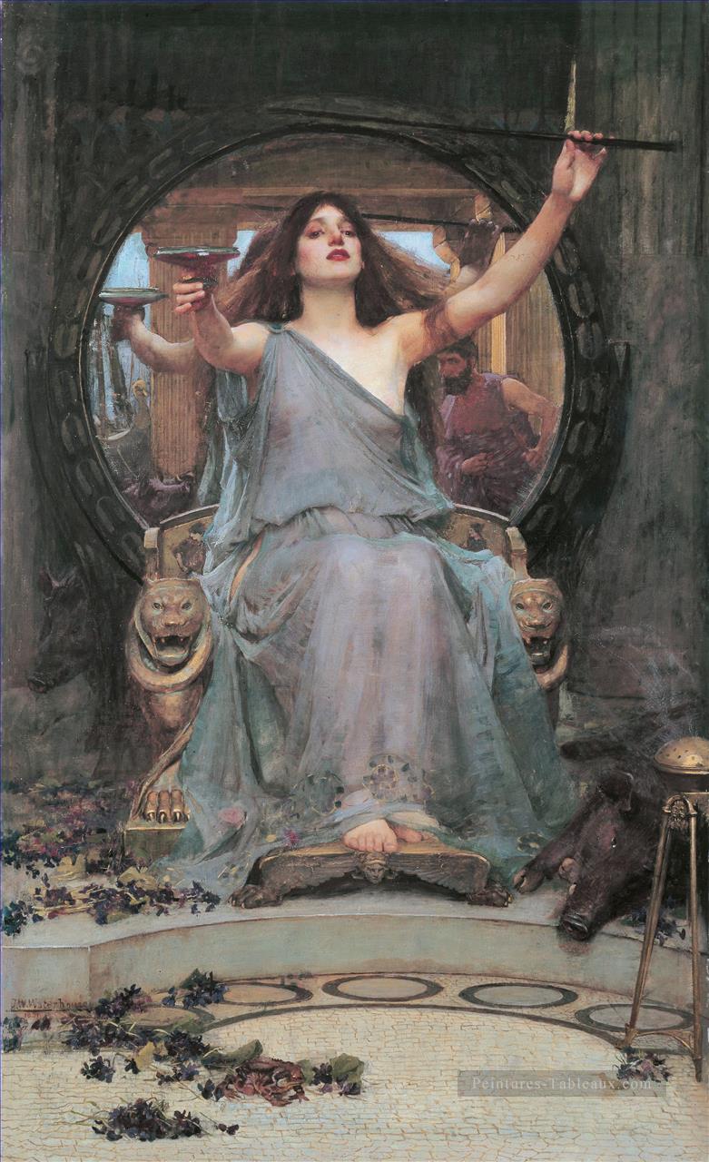 Circé offrant la coupe à Ulysse femme grecque John William Waterhouse Peintures à l'huile